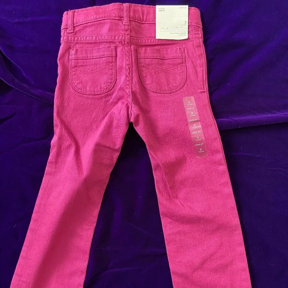 Gap Baby Denim Jeans Pink Stretch 3 Years